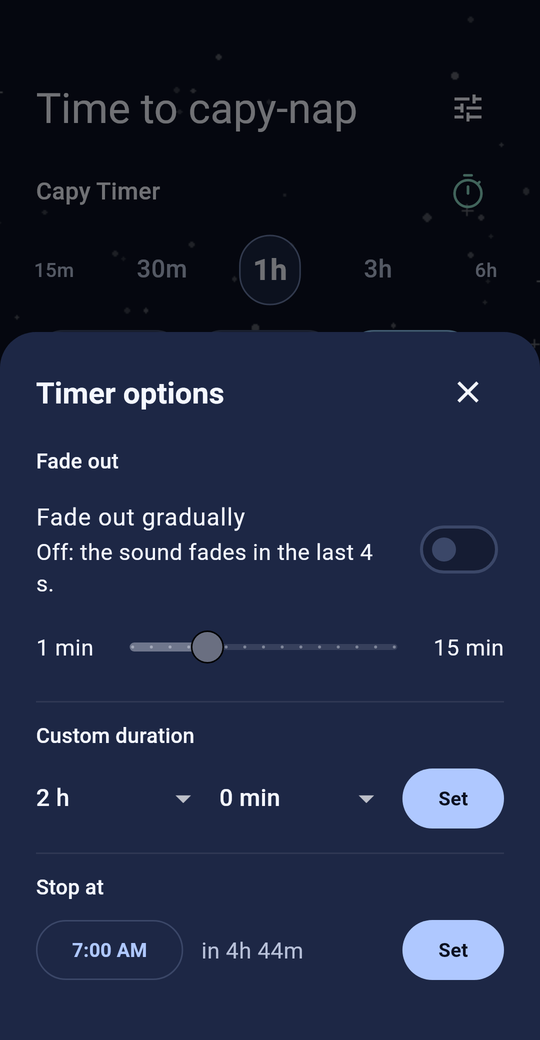 Sleep timer